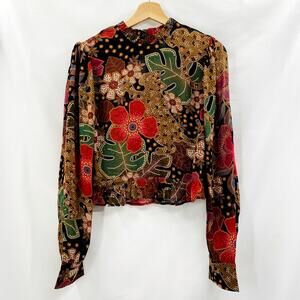 Farm Rio Floral Long Sleeve Blouse